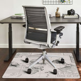 Square Tempered Glass Office Chair Mat