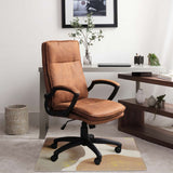 Color Match Square Tempered Glass Office Chair Mat