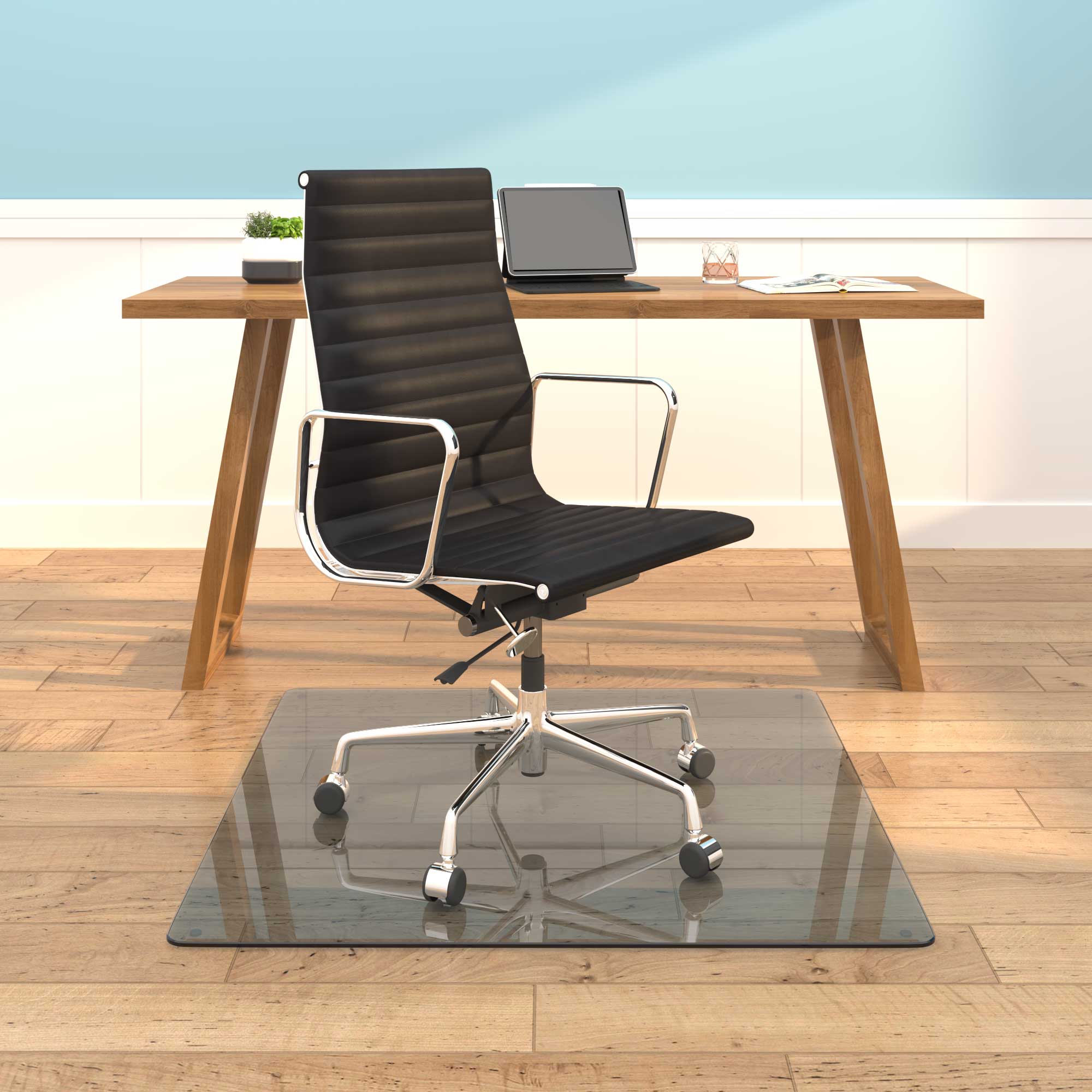 6mm Square Glass Chair Mat